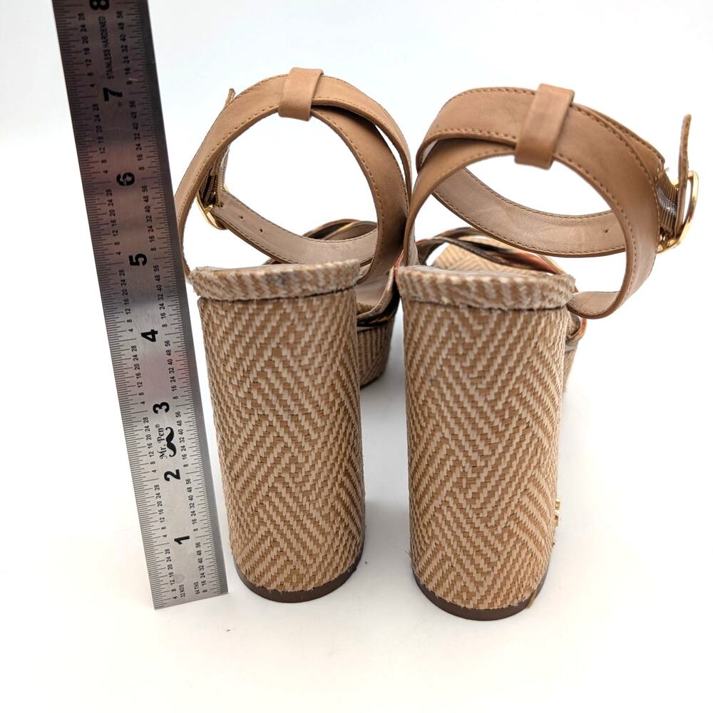 Sam Edelman Nolita Ankle Strap Platform Sandals Women's Orange/Multi Size US8M - Picture 4 of 14